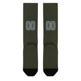 Custom Olive Sky Blue Knee-High Sock