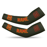 Custom Olive Orange Red Arm Sleeve