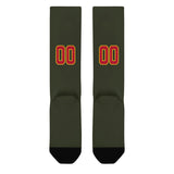 Custom Olive Red Knee-High Sock