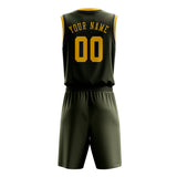 Custom Olive Gold Basketball Set