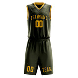 Custom Olive Gold Basketball Set