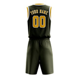 Custom Olive Gold Basketball Set