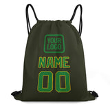 Custom Olive Emerald Green Drawstring Bag