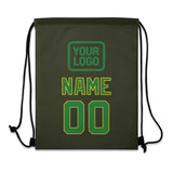 Custom Olive Emerald Green Drawstring Bag