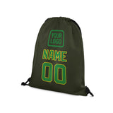 Custom Olive Emerald Green Drawstring Bag