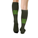 Custom Olive Emerald Green Knee-High Sock