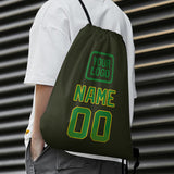 Custom Olive Emerald Green Drawstring Bag