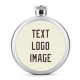 Custom Cream Brown Hip Flask