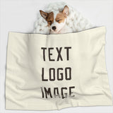 Custom Cream Brown Pet Blanket