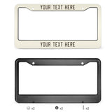 Custom Cream Brown License Plate Frame