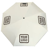 Custom Cream Brown Automatic Umbrella