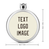 Custom Cream Brown Hip Flask