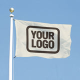 Custom Cream Brown Flag