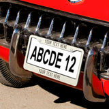 Custom Cream Brown License Plate Frame
