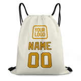 Custom Cream Yellow Drawstring Bag