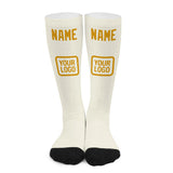 Custom Cream Yellow Knee-High Sock