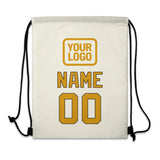 Custom Cream Yellow Drawstring Bag