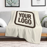Custom Cream Brown Blanket