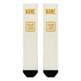 Custom Cream Yellow Knee-High Sock