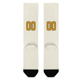 Custom Cream Yellow Knee-High Sock