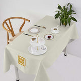 Custom Cream Brown Square Table Cloth