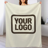 Custom Cream Brown Blanket