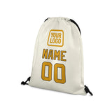 Custom Cream Yellow Drawstring Bag