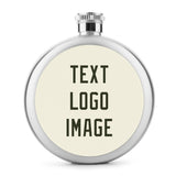 Custom Cream Olive Hip Flask