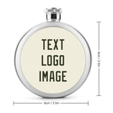 Custom Cream Olive Hip Flask