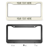 Custom Cream Olive License Plate Frame