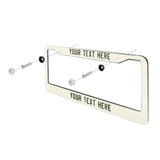 Custom Cream Olive License Plate Frame