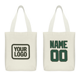 Custom Cream Green Canvas Tote Bag