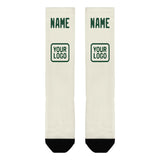 Custom Cream Green Knee-High Sock