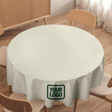 Custom Cream Green Round Table Cloth