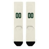 Custom Cream Green Knee-High Sock
