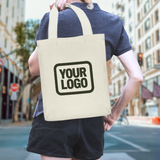 Custom Cream Green Canvas Tote Bag