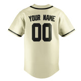 Custom Cream & Olive Colors Design Sports Baseball Jersey