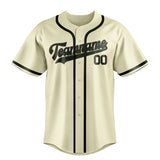 Custom Cream & Olive Colors Design Sports Baseball Jersey