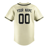 Custom Cream & Olive Colors Design Sports Baseball Jersey