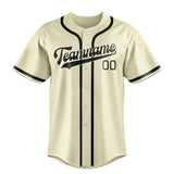 Custom Cream & Olive Colors Design Sports Baseball Jersey