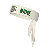 Custom Cream Emerald Green Headband