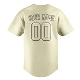 Custom Cream & Black Colors Design Sports Baseball Jersey