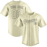 Custom Cream & Black Colors Design Sports Baseball Jersey