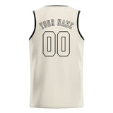Custom Cream & Cream Colors Design Sports Basketball Jersey