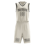 Custom Cream Cream Basketball Set