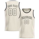 Custom Cream & Cream Colors Design Sports Basketball Jersey
