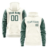 Custom Cream Blue Green Hoodie