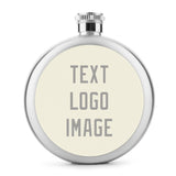 Custom Cream Gray Hip Flask