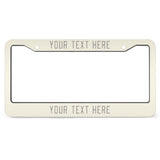 Custom Cream Gray License Plate Frame