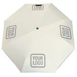 Custom Cream Gray Automatic Umbrella